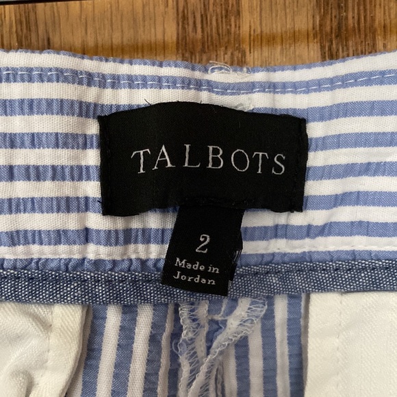 talbots striped cropped pants / skimmers - Picture 7 of 7